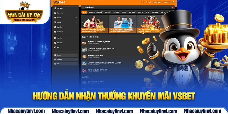 Hướng dẫn nhận thưởng khuyến mãi VSBET